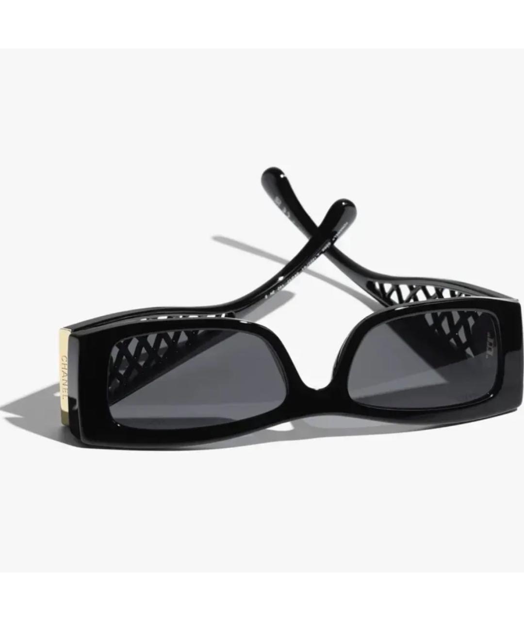 CHANEL Черные металлические солнцезащитные очки, фото 4