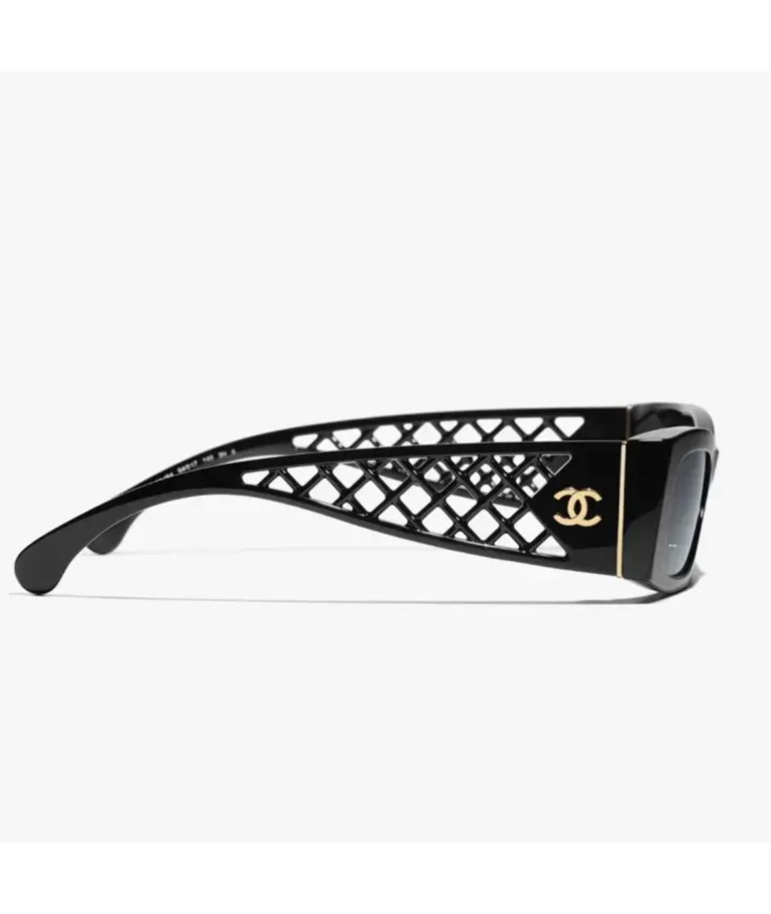CHANEL Черные металлические солнцезащитные очки, фото 3