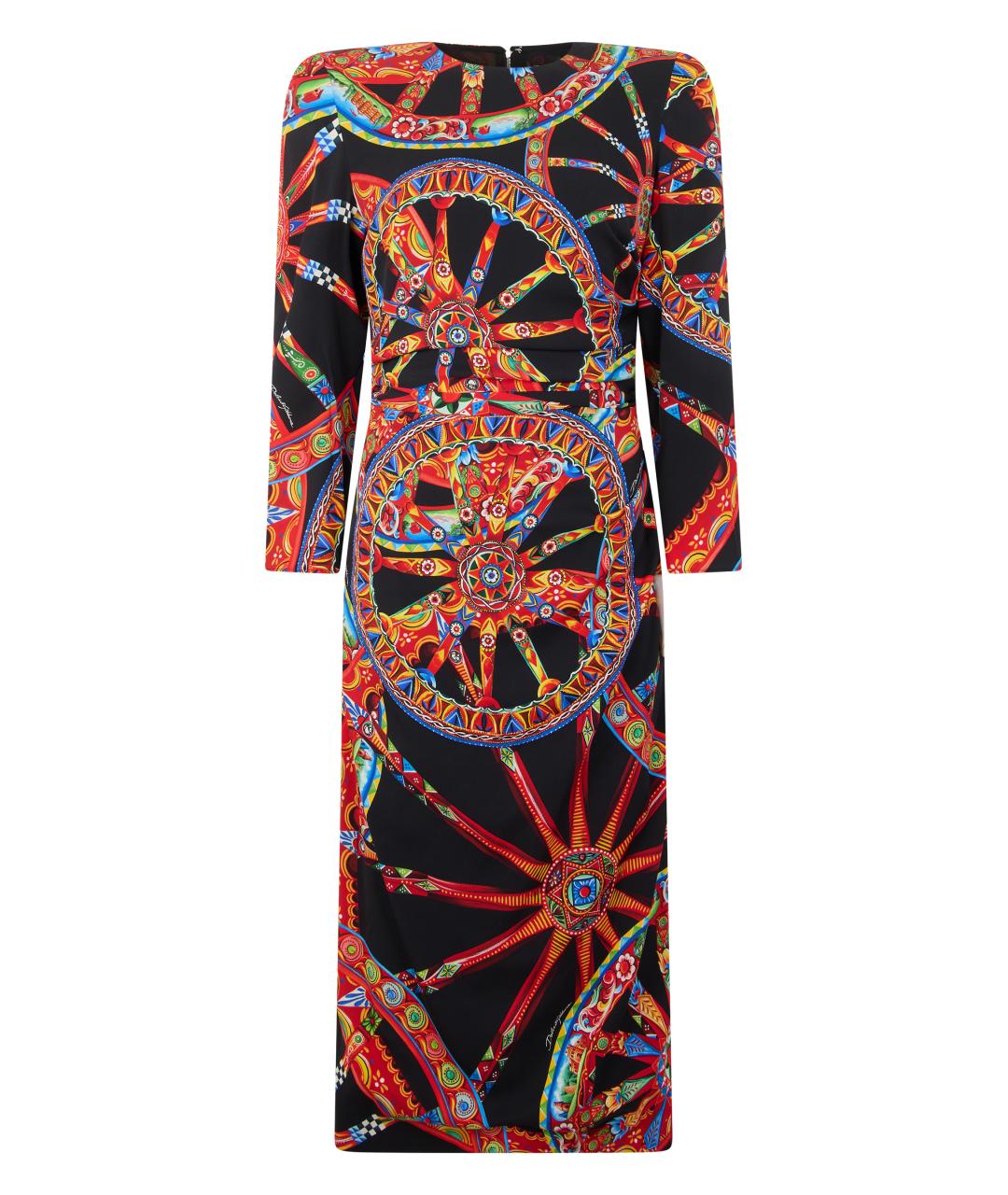 DOLCE&GABBANA Черное синтетическое платье, фото 1