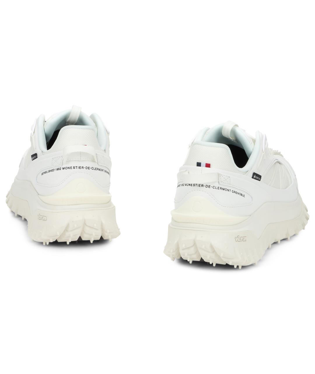 MONCLER Белые синтетические высокие кроссовки / кеды, фото 4