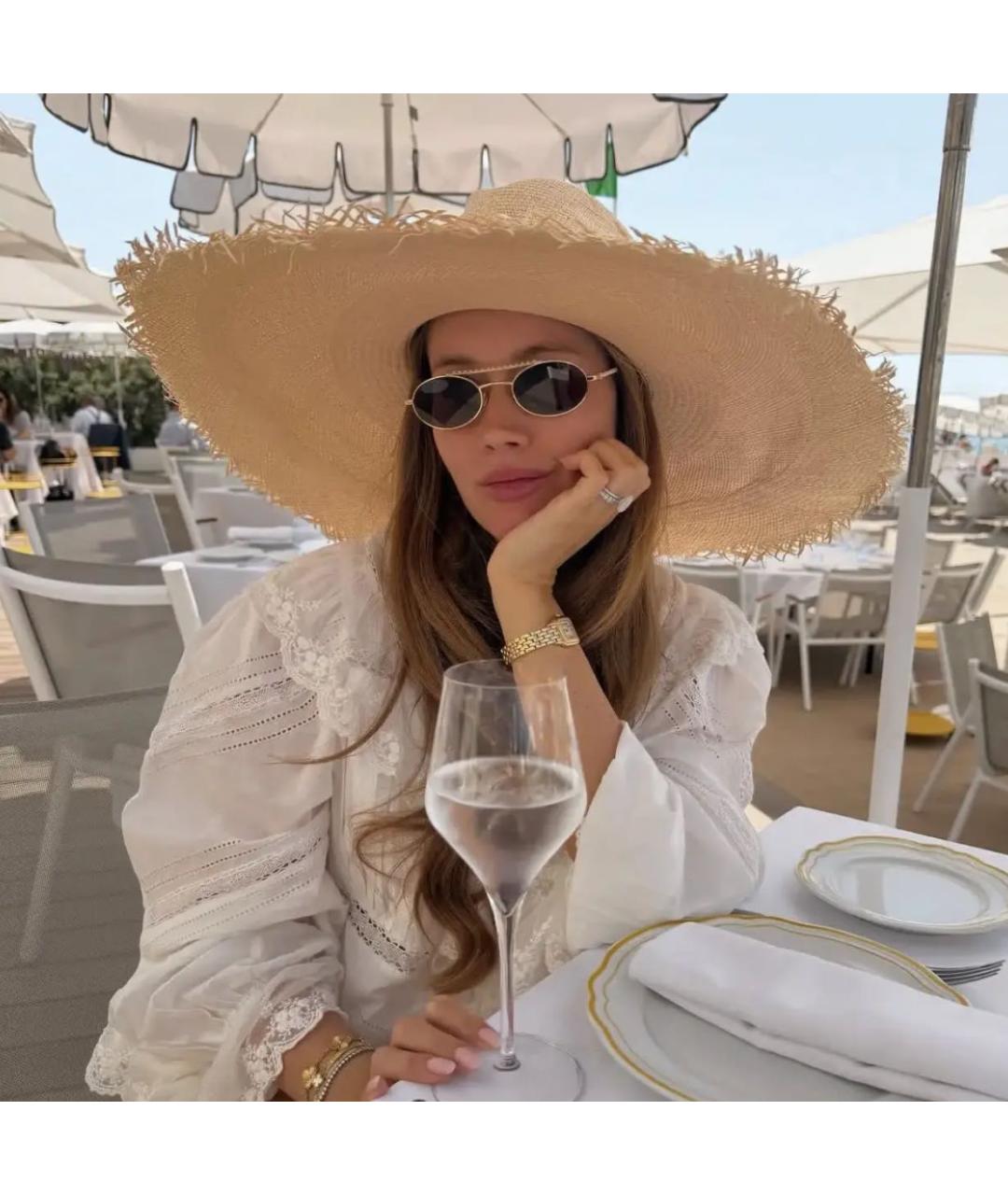 CHANEL Золотые металлические солнцезащитные очки, фото 5