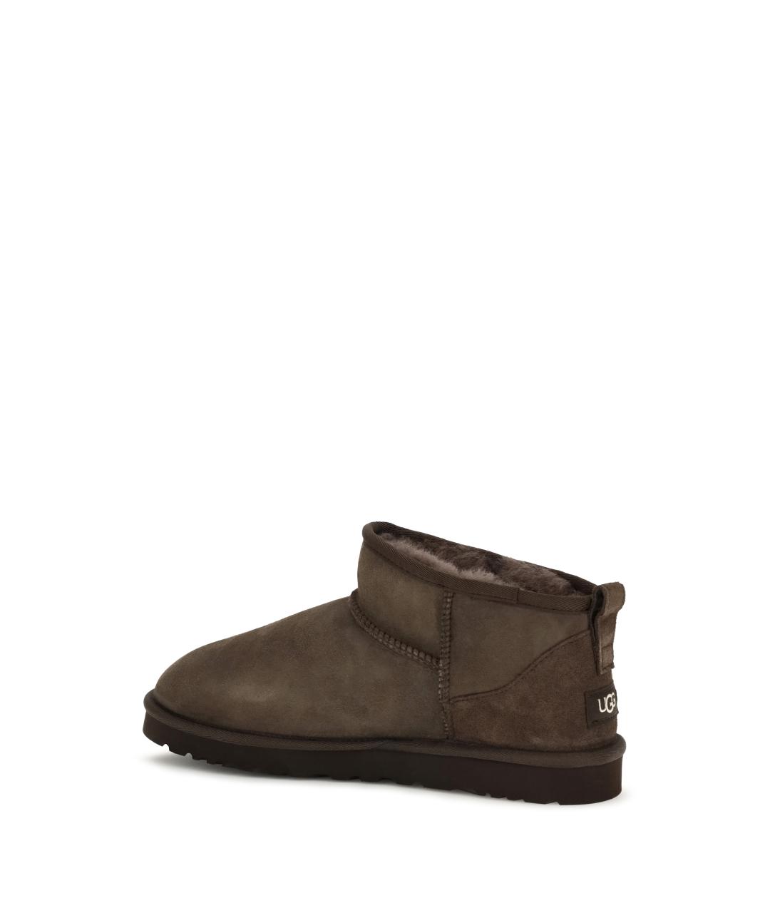 UGG Коричневые кожаные низкие ботинки, фото 3