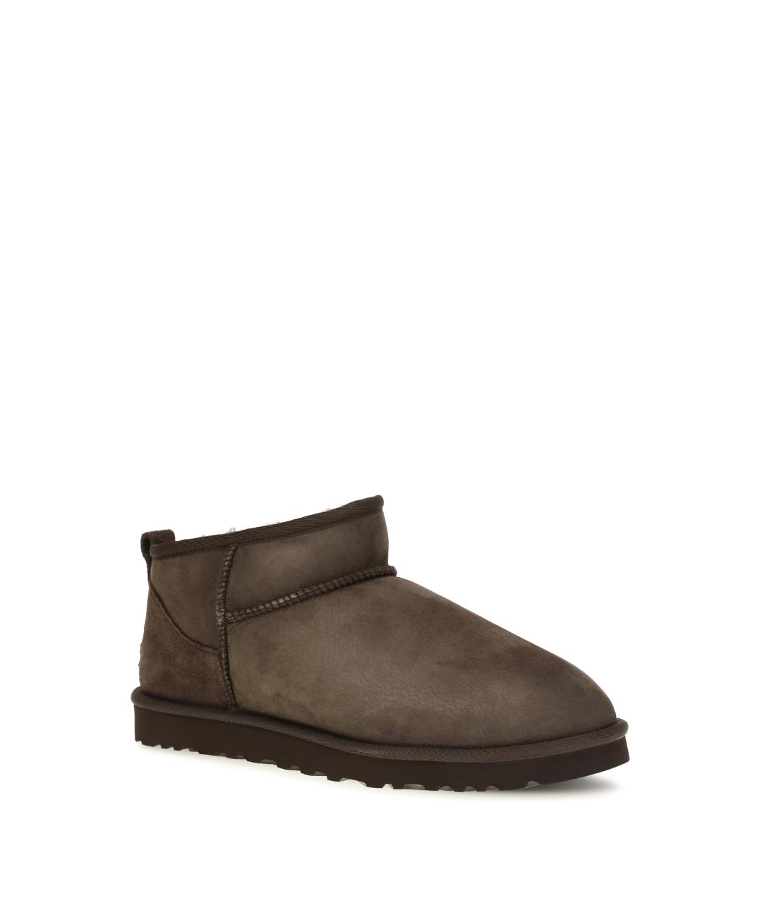 UGG Коричневые кожаные низкие ботинки, фото 2