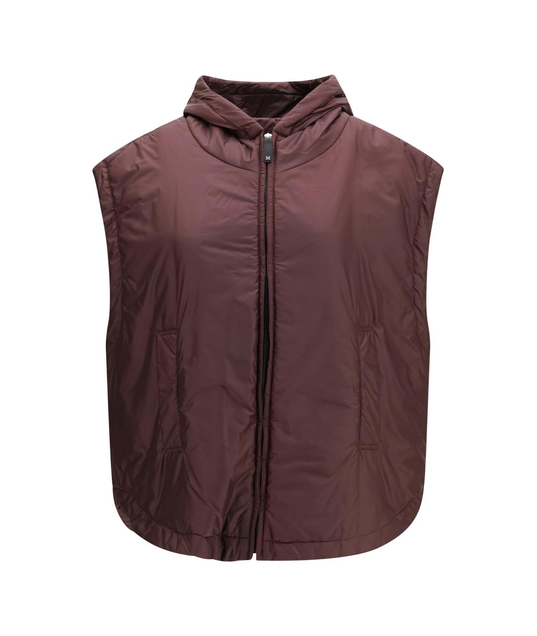 MAX MARA Бордовый синтетический жилет, фото 1