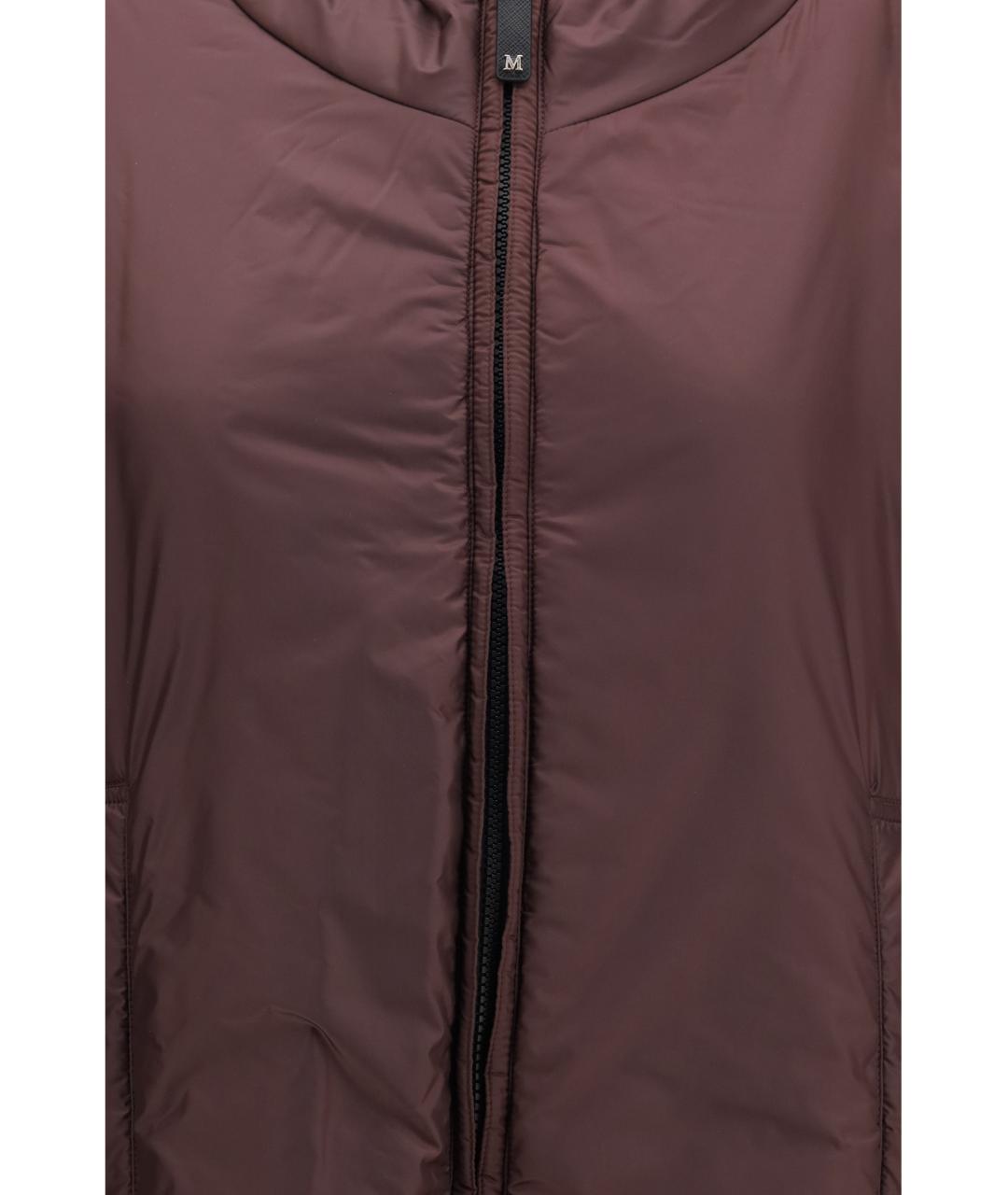 MAX MARA Бордовый синтетический жилет, фото 3