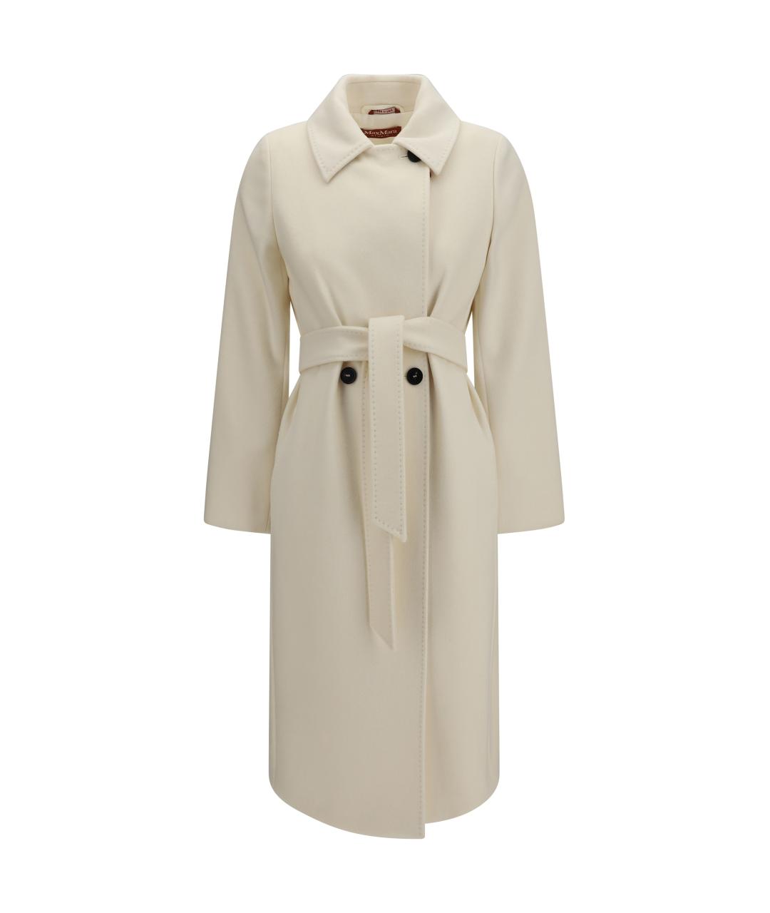 MAX MARA STUDIO Белое шерстяное пальто, фото 1