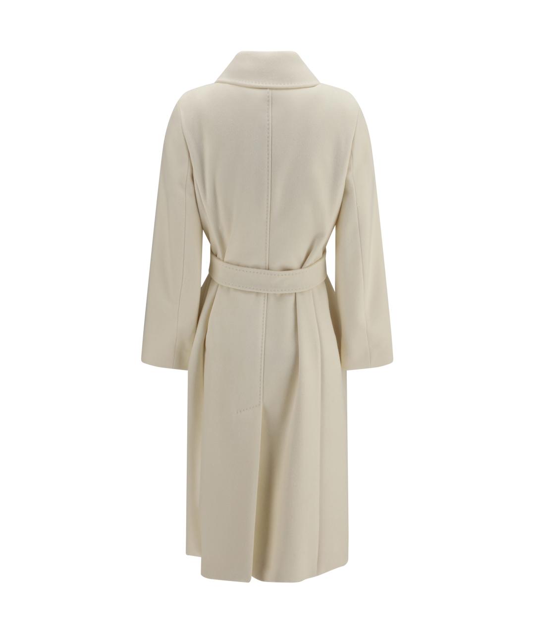 MAX MARA STUDIO Белое шерстяное пальто, фото 2