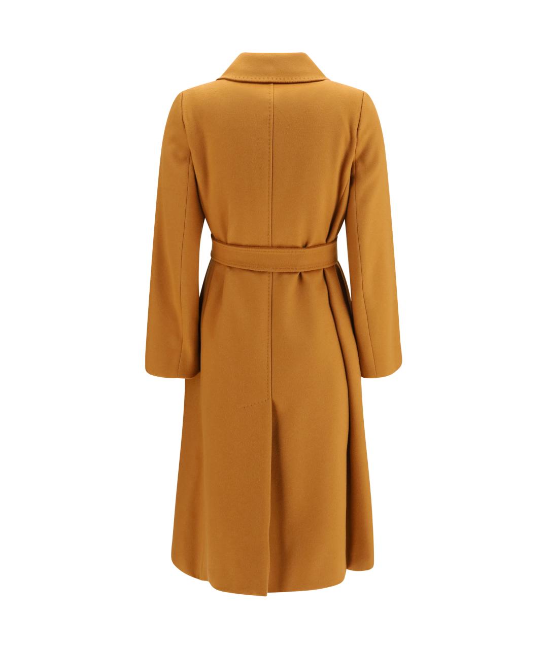 MAX MARA STUDIO Коричневое шерстяное пальто, фото 2
