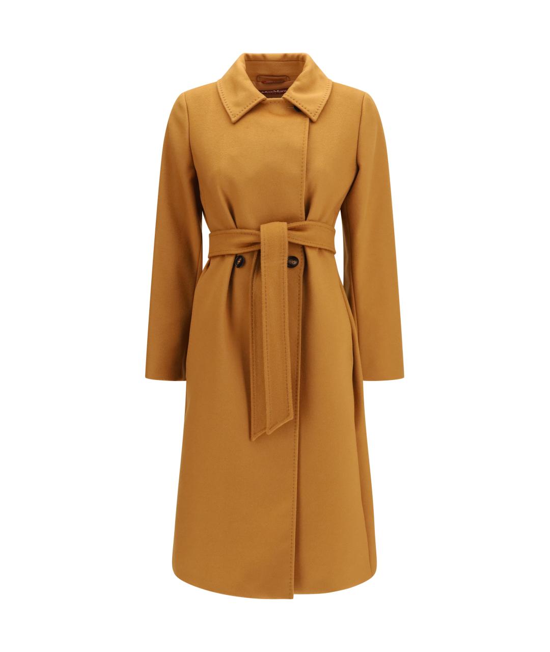 MAX MARA STUDIO Коричневое шерстяное пальто, фото 1