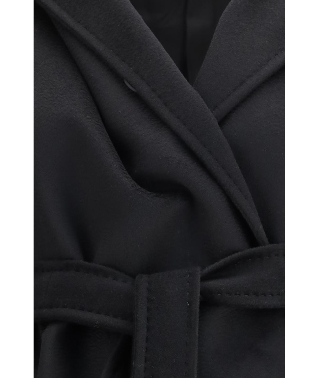MAX MARA STUDIO Черное шерстяное пальто, фото 3