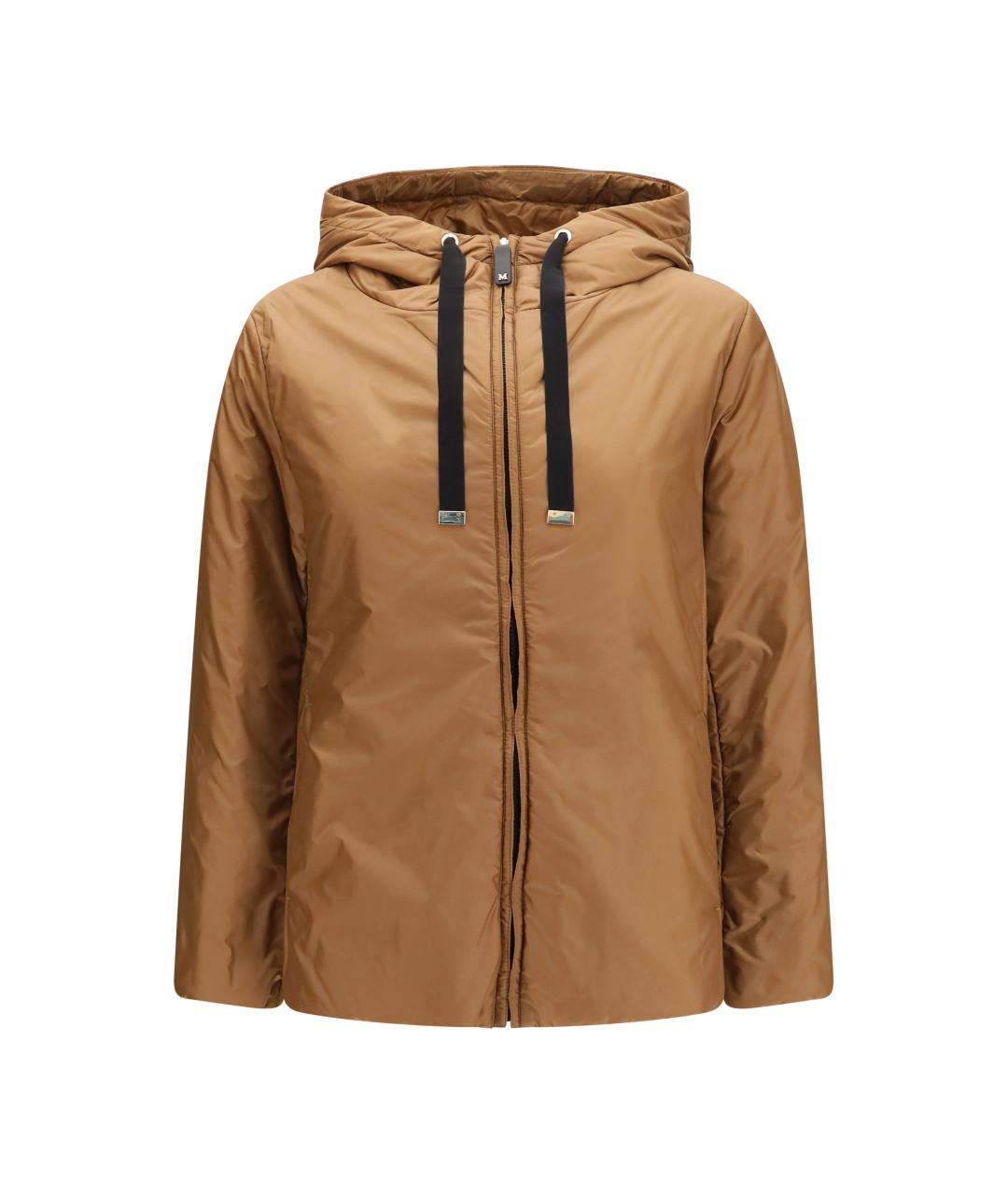 MAX MARA Коричневая полиэстеровая куртка, фото 1