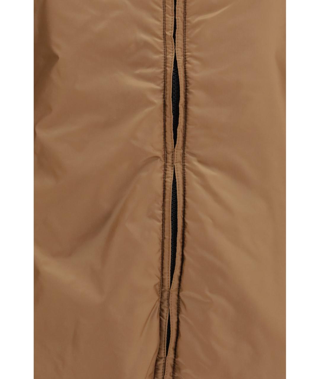MAX MARA Коричневая полиэстеровая куртка, фото 3