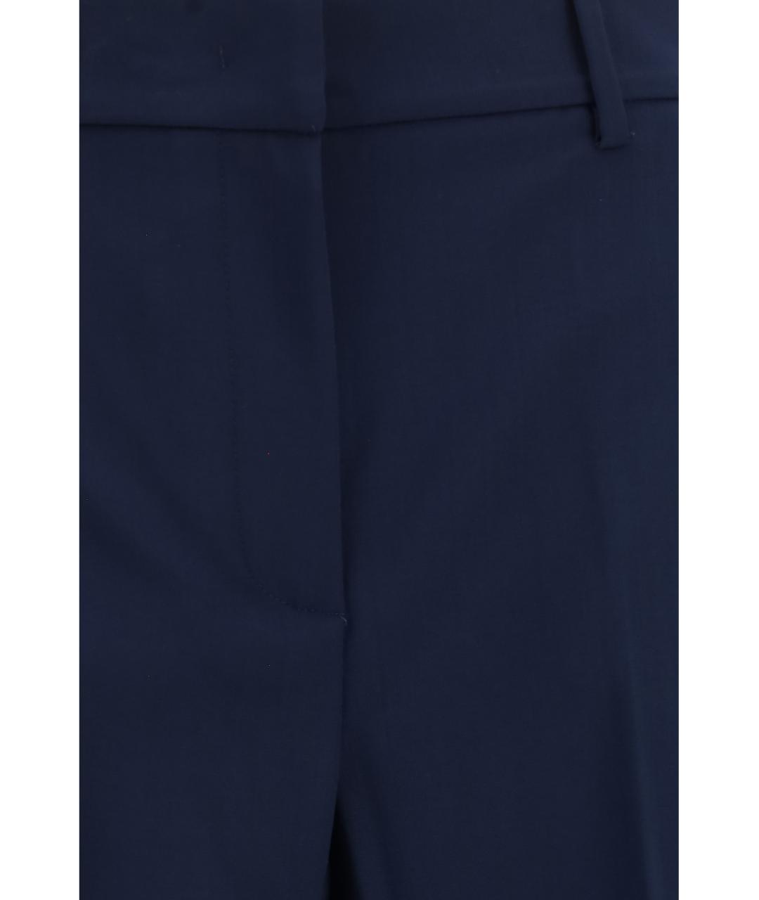 WEEKEND MAX MARA Синие шерстяные брюки широкие, фото 3