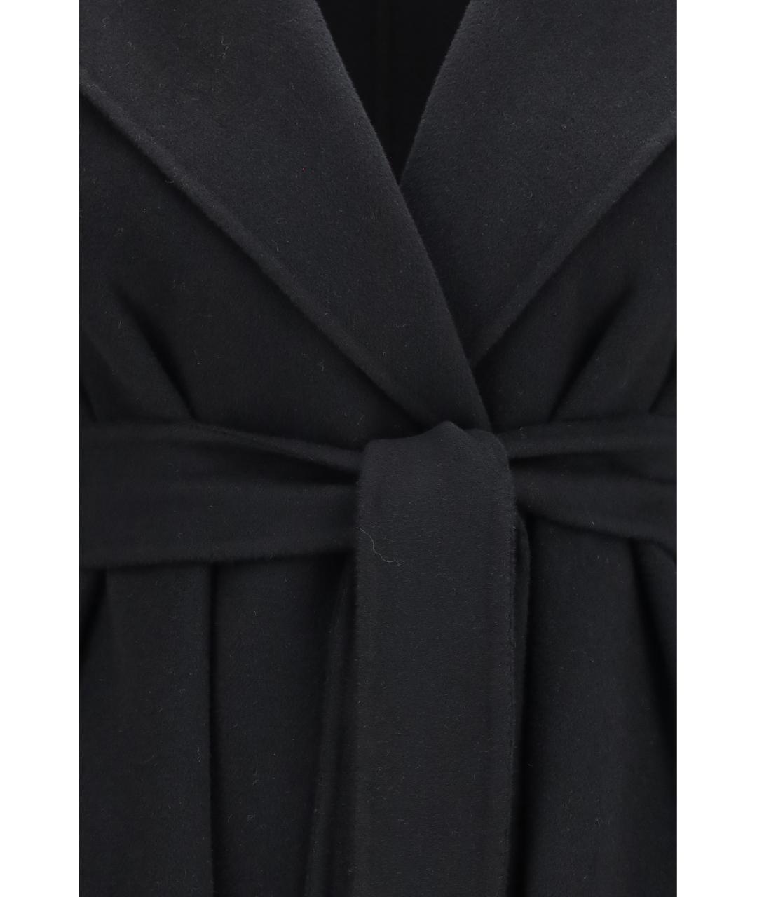 MAX MARA STUDIO Черное шерстяное пальто, фото 3