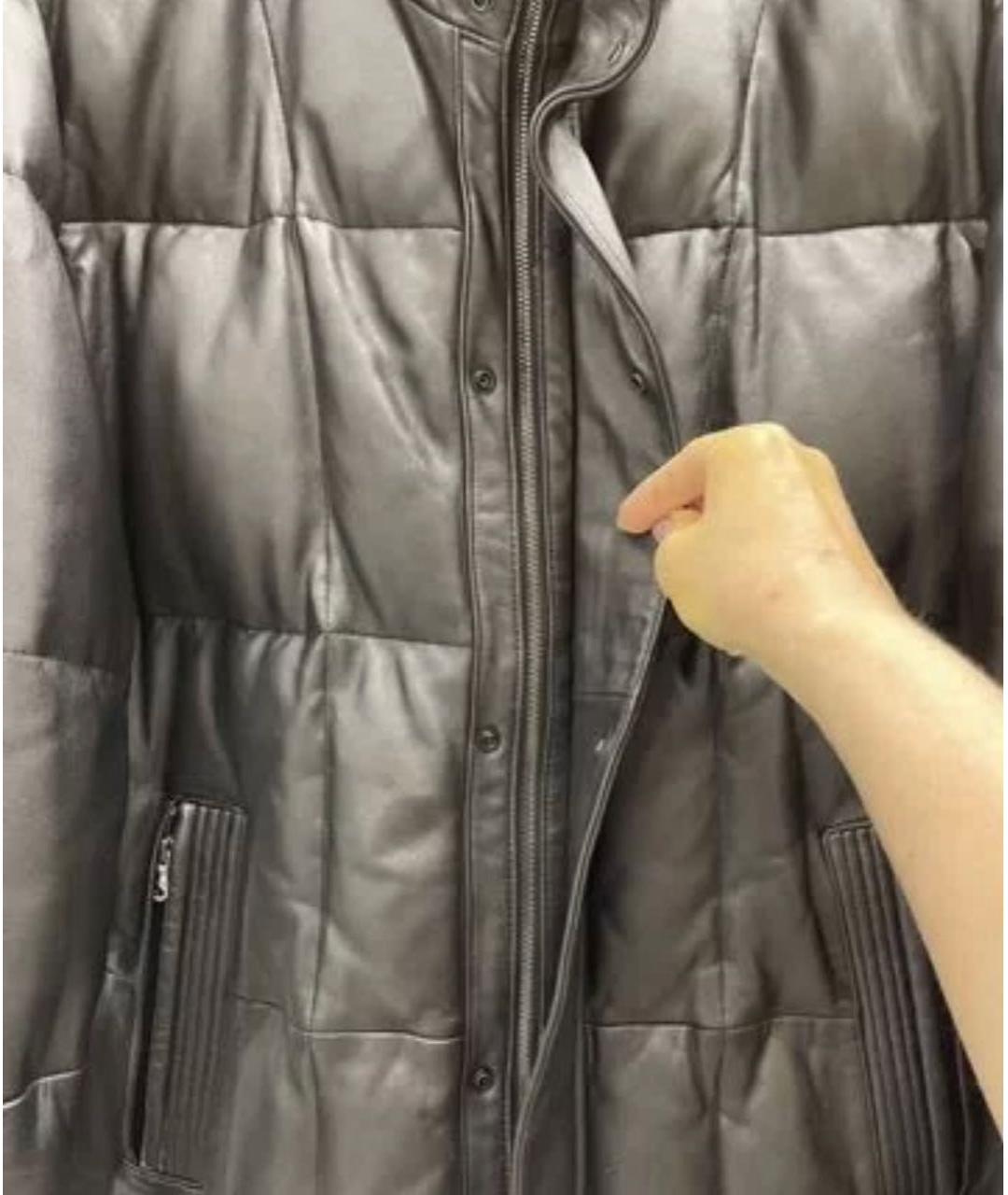 HUGO BOSS Черная кожаная куртка, фото 9
