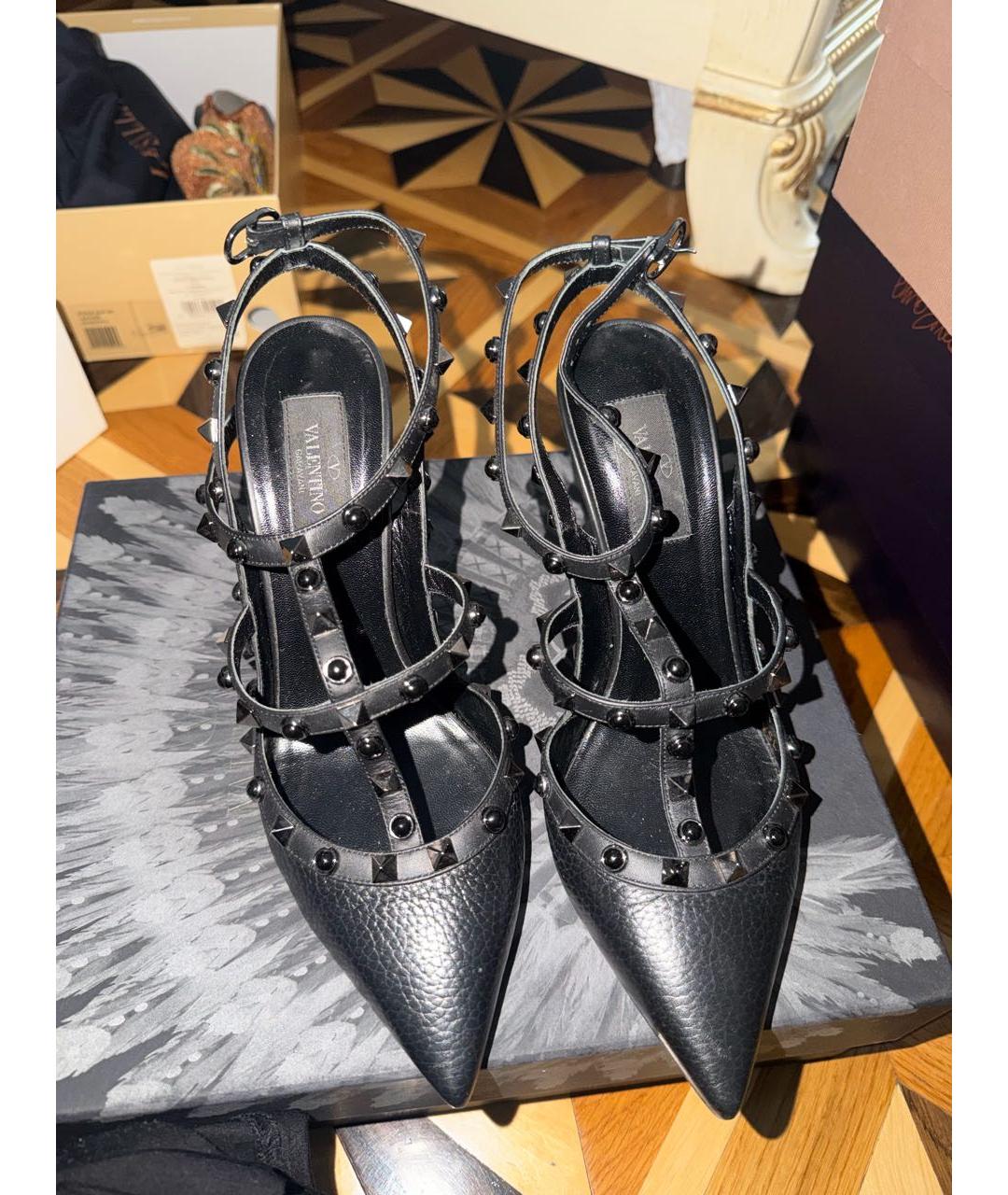 VALENTINO Черные кожаные туфли, фото 2