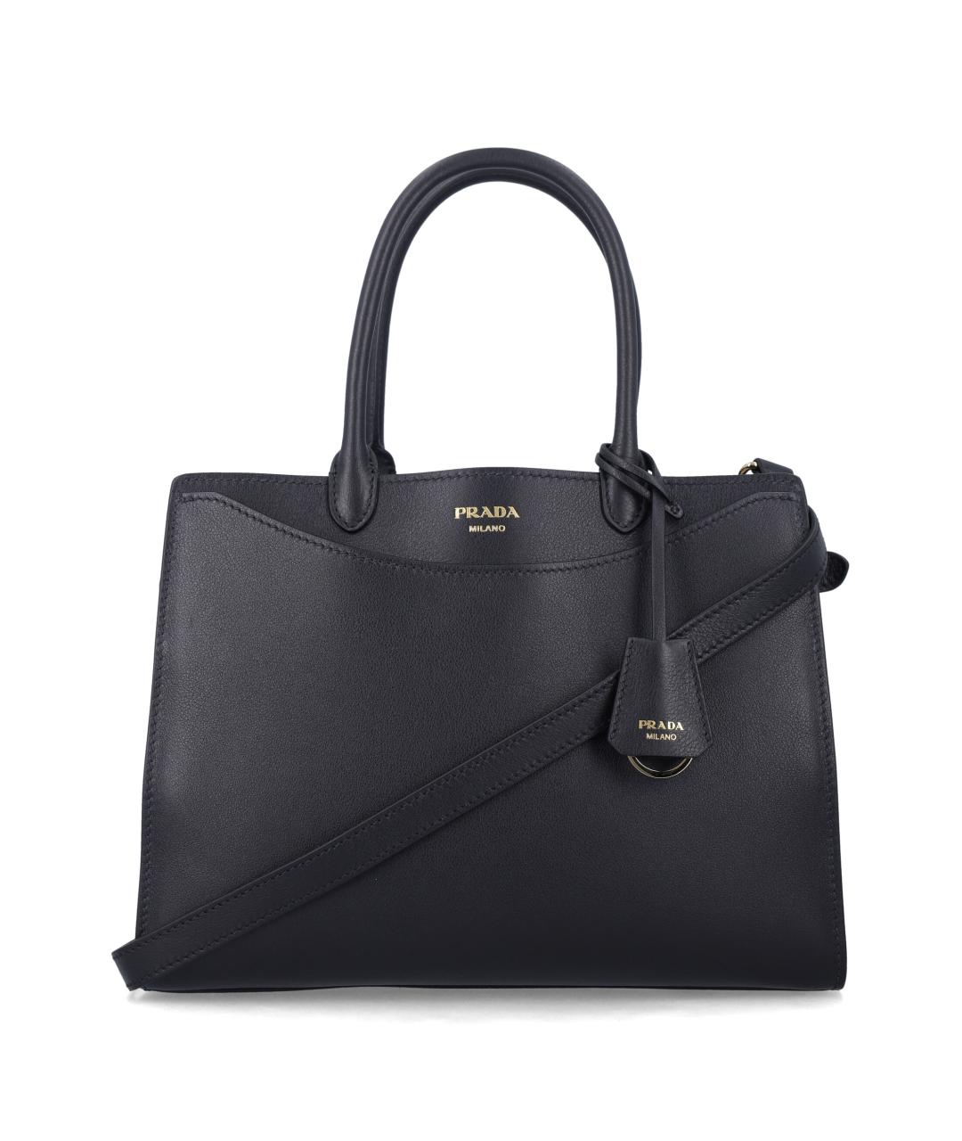 PRADA Черная кожаная сумка тоут, фото 1