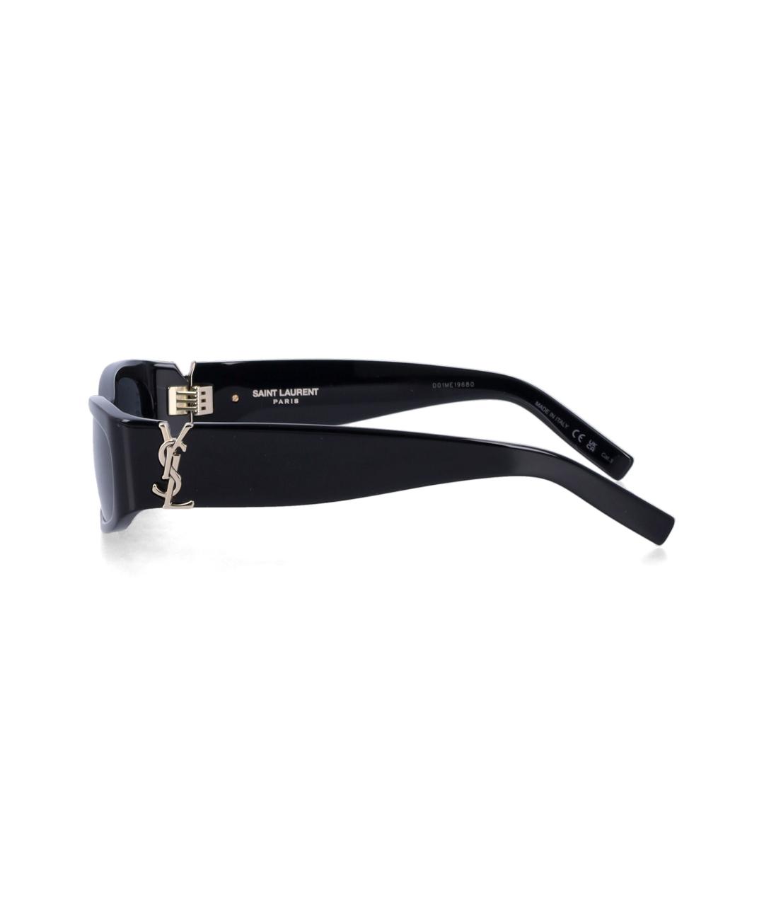 SAINT LAURENT Черные пластиковые солнцезащитные очки, фото 2