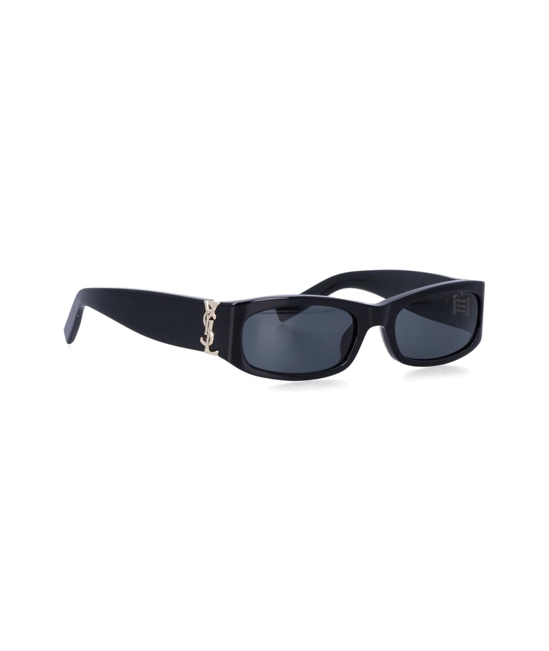 SAINT LAURENT Черные пластиковые солнцезащитные очки, фото 3
