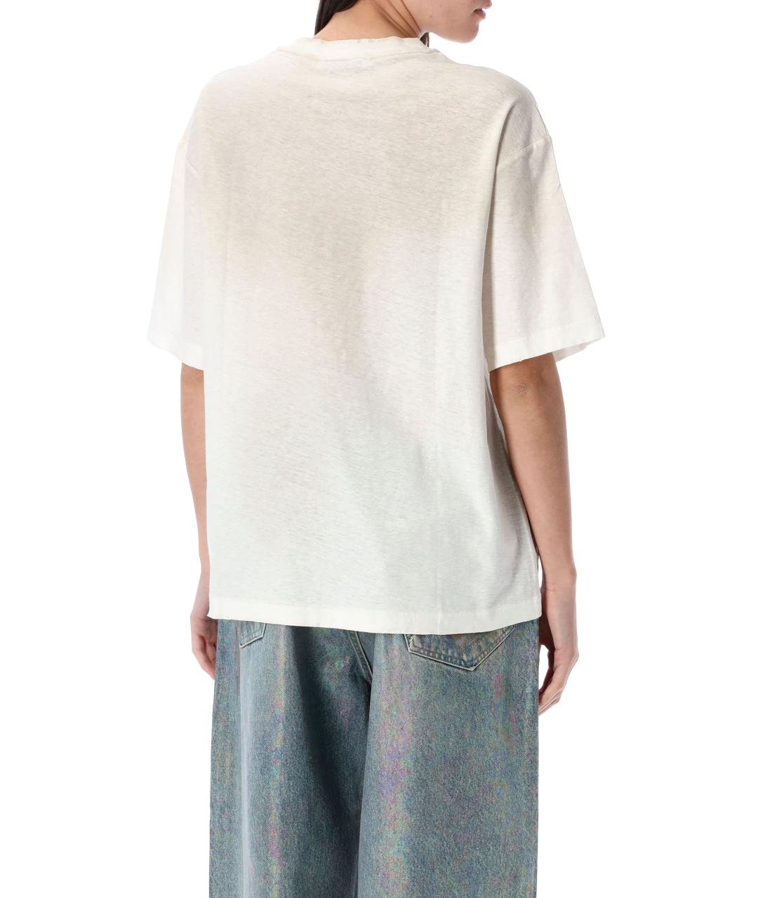 ACNE STUDIOS Белая хлопковая футболка, фото 2