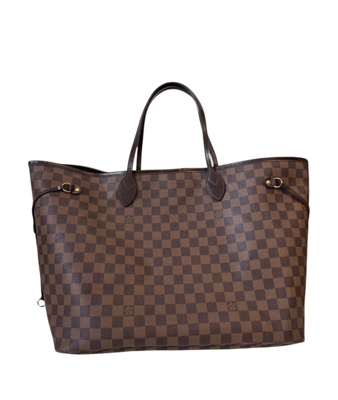 LOUIS VUITTON Коричневая канва сумка тоут, фото 1