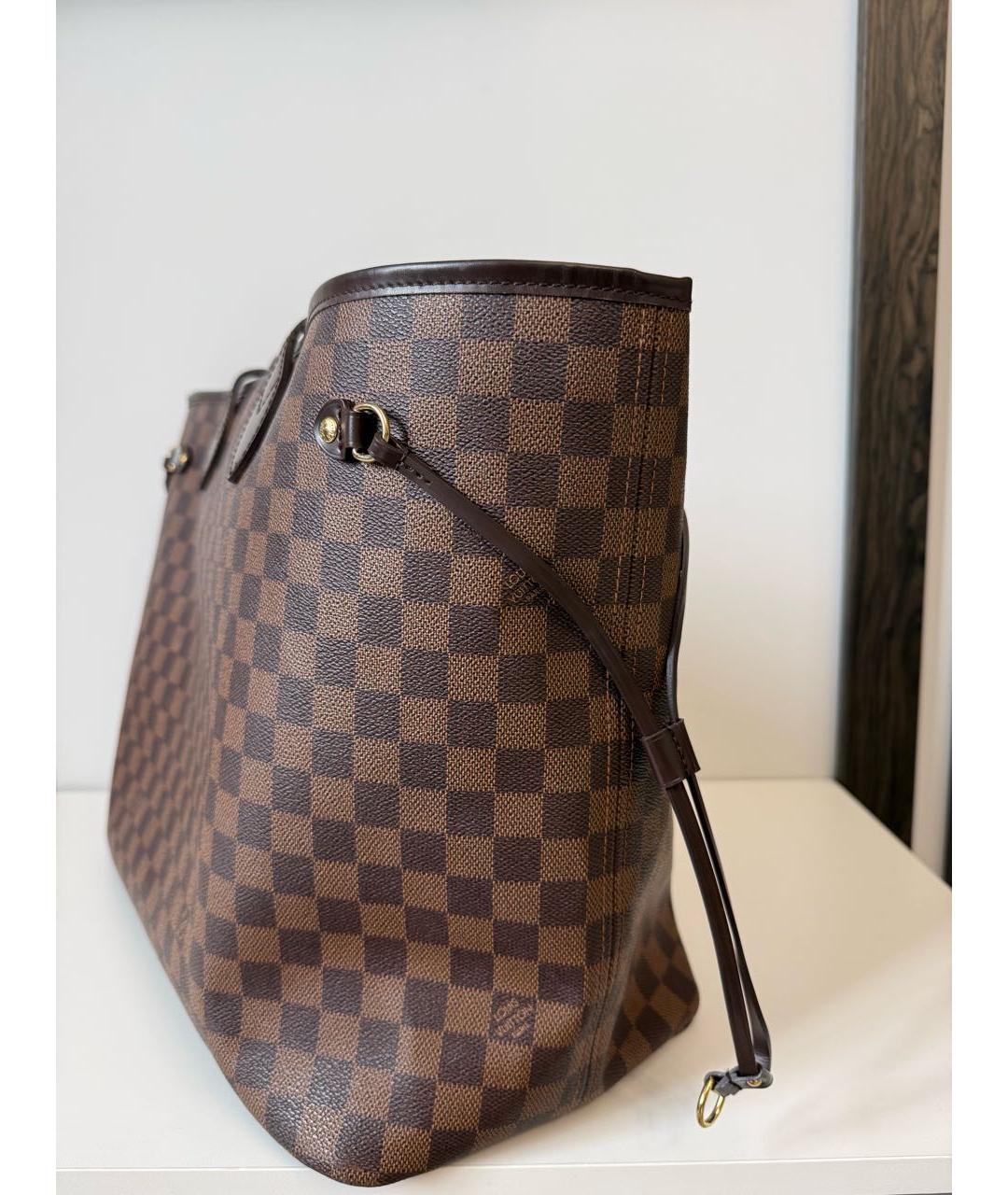LOUIS VUITTON Коричневая канва сумка тоут, фото 4