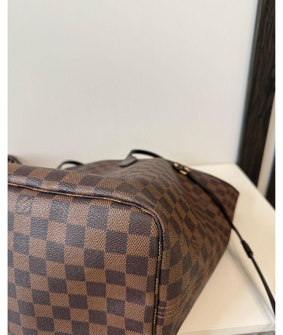 LOUIS VUITTON Коричневая канва сумка тоут, фото 7