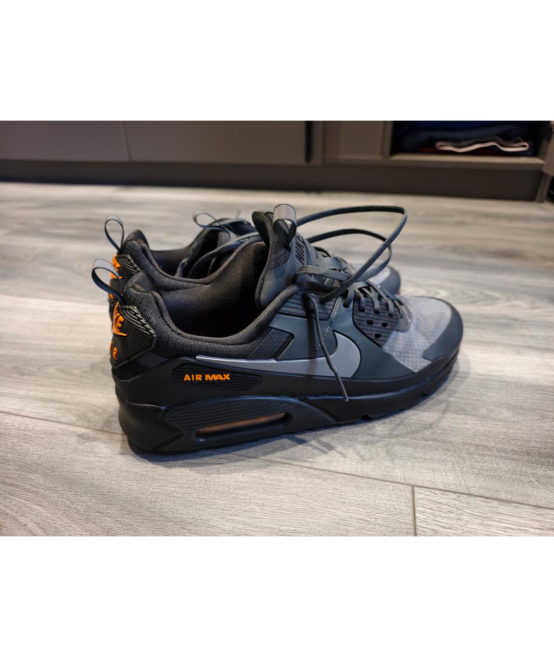 NIKE Черные низкие кроссовки / кеды из искусственной кожи, фото 10