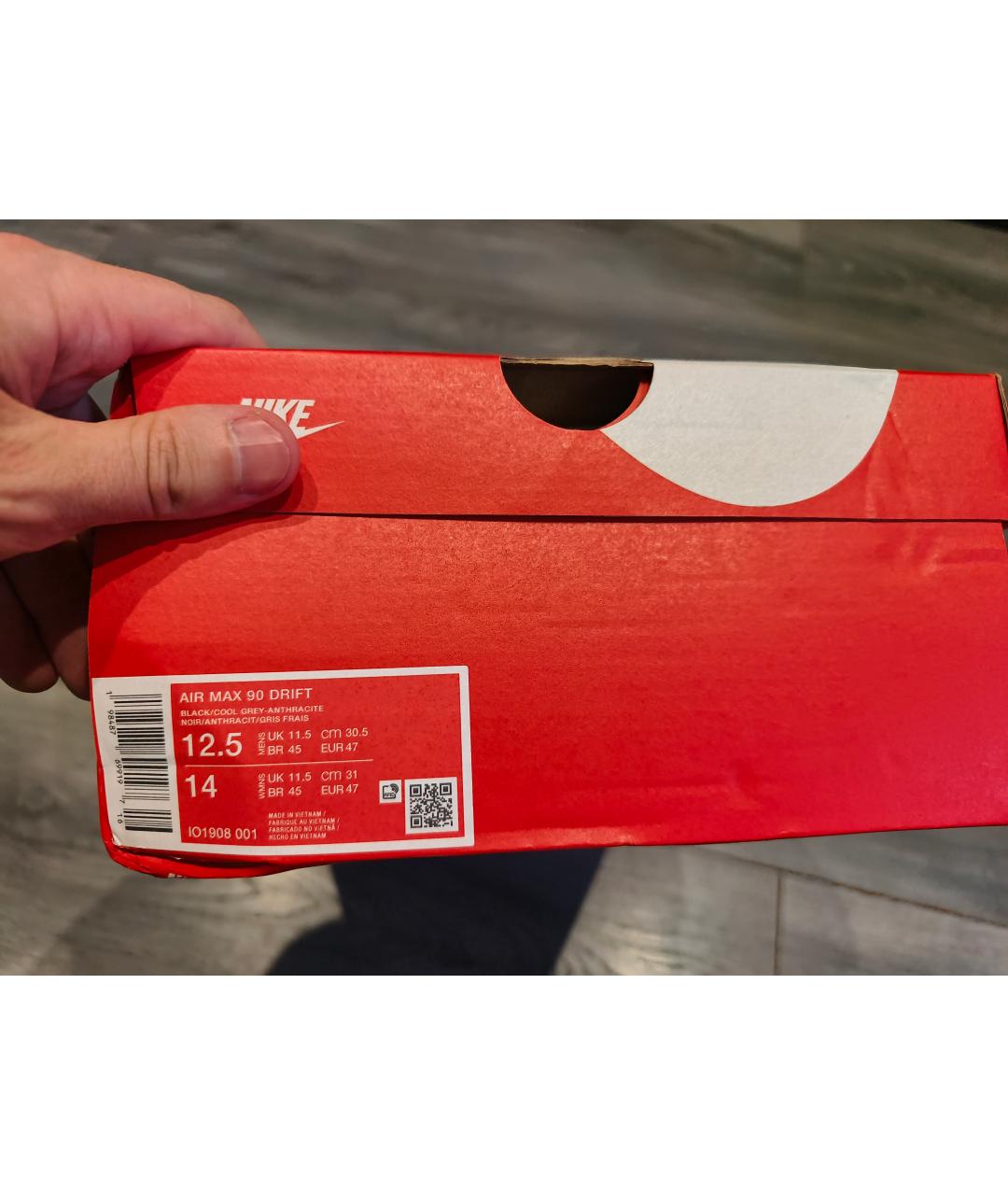NIKE Черные низкие кроссовки / кеды из искусственной кожи, фото 7