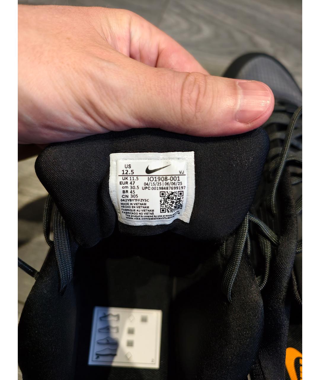 NIKE Черные низкие кроссовки / кеды из искусственной кожи, фото 6
