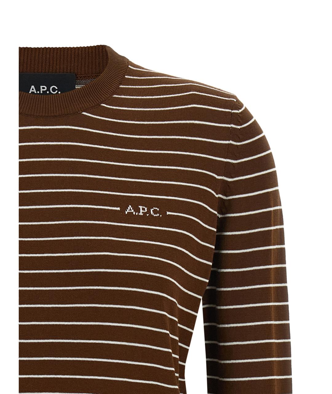 A.P.C. Коричневый хлопковый джемпер / свитер, фото 3