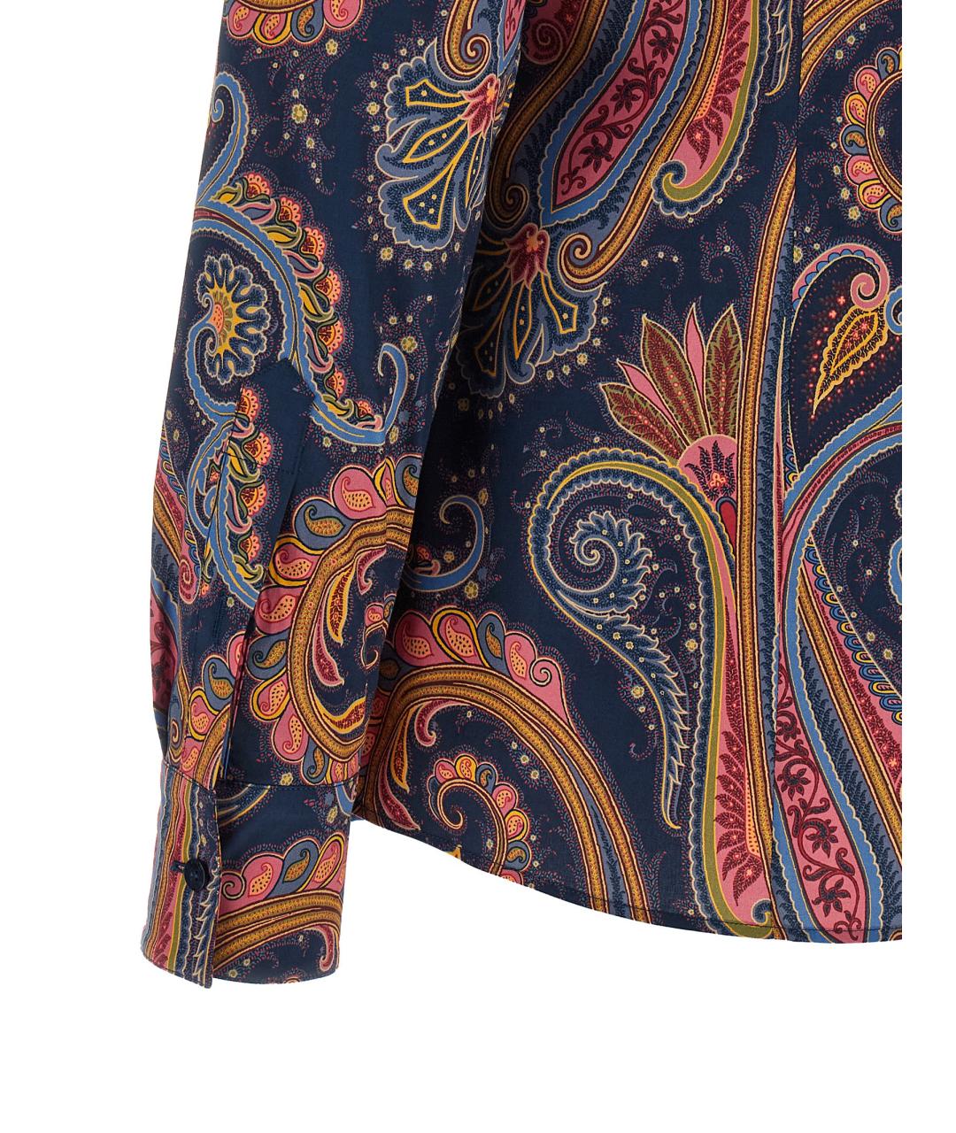 ETRO Синяя хлопковая рубашка, фото 4