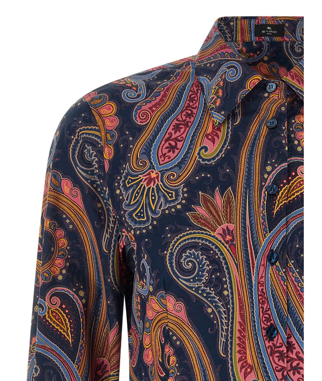 ETRO Синяя хлопковая рубашка, фото 3