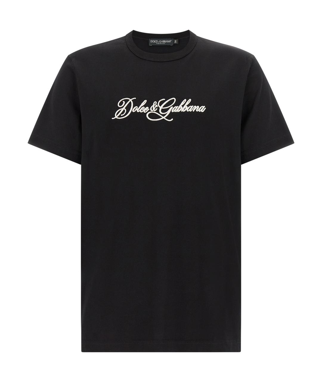 DOLCE&GABBANA Черная хлопковая футболка, фото 1