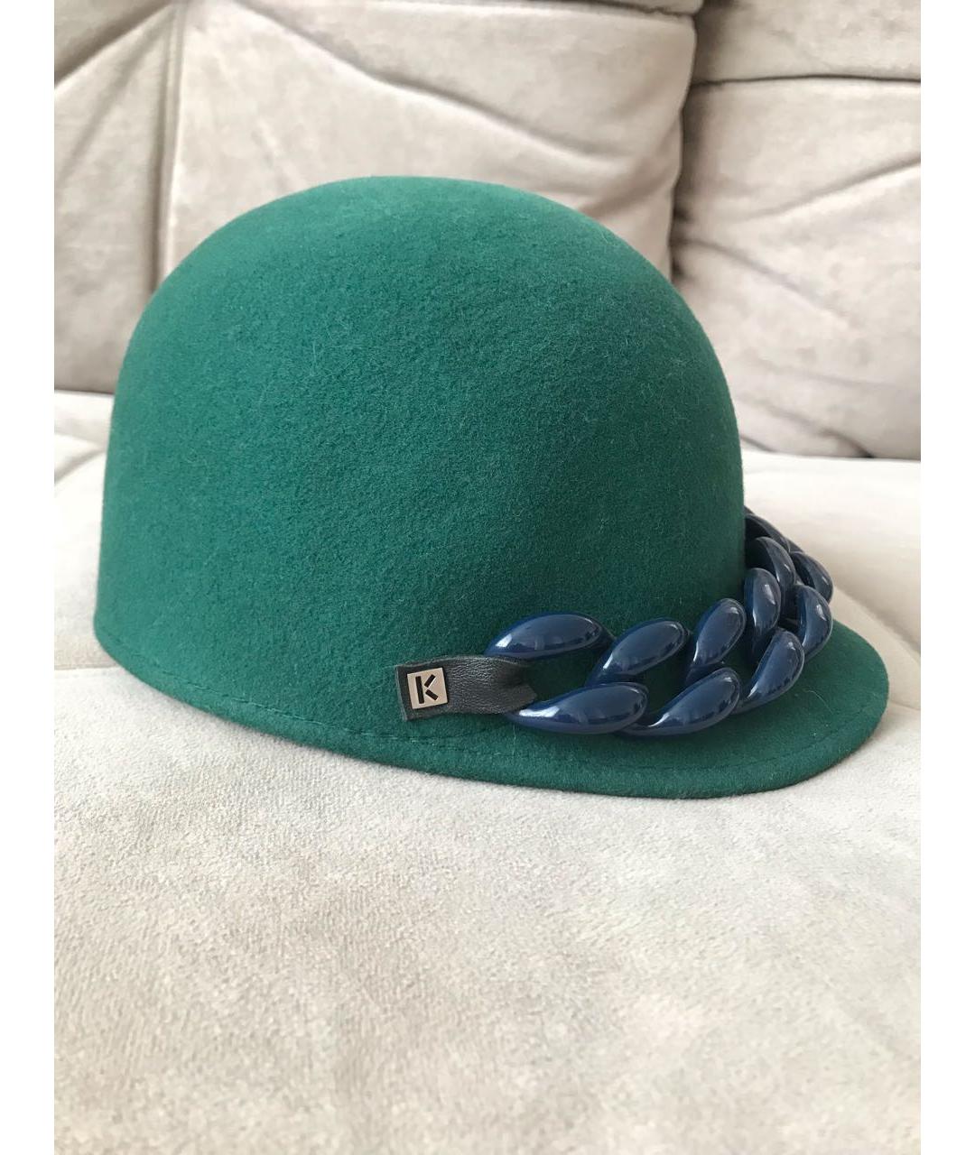 KENZO Зеленая шерстяная шляпа, фото 2