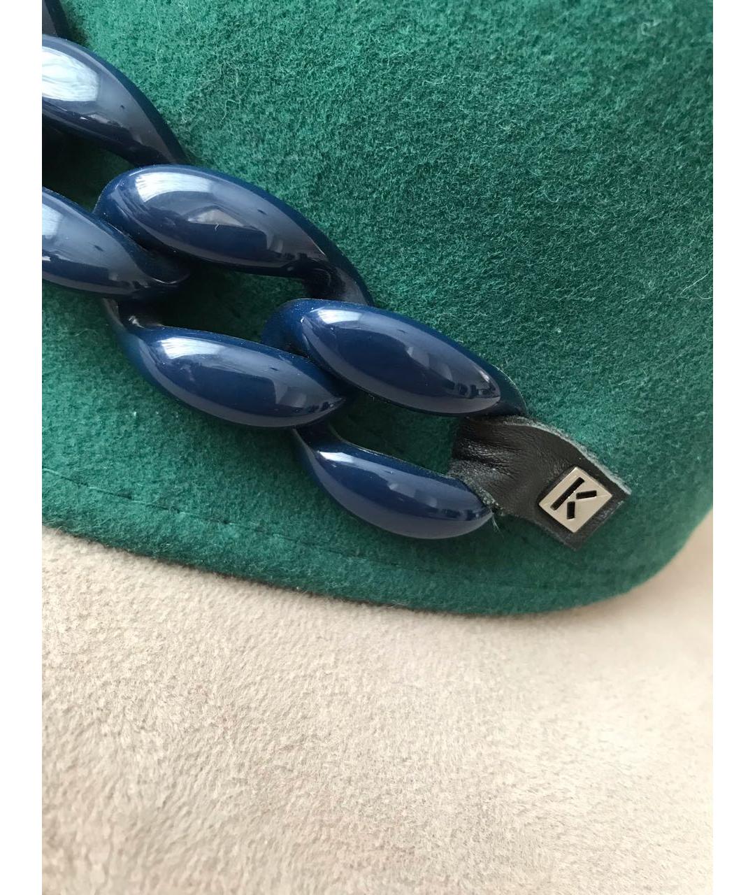 KENZO Зеленая шерстяная шляпа, фото 6