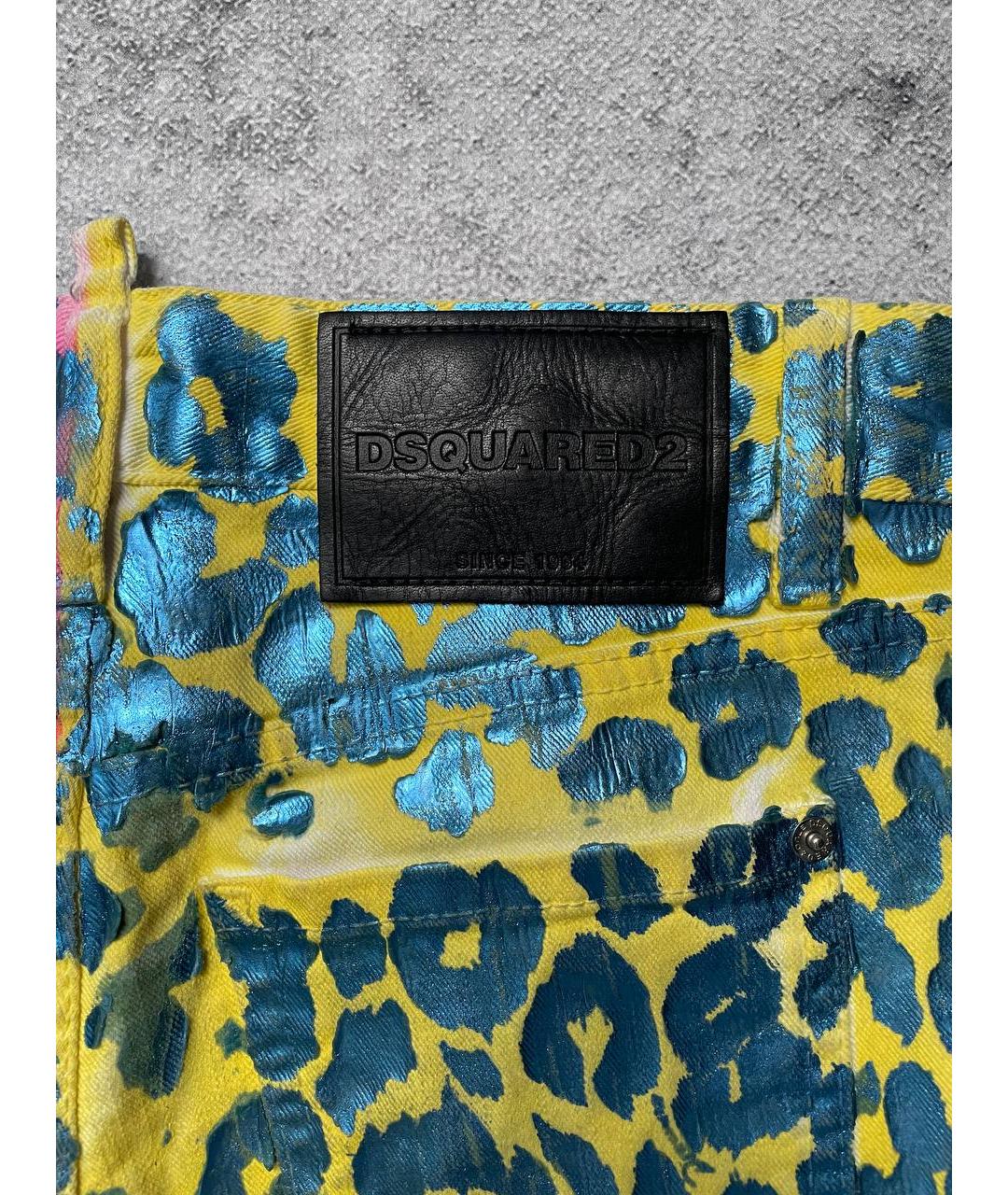 DSQUARED2 Белые хлопко-эластановые джинсы слим, фото 5