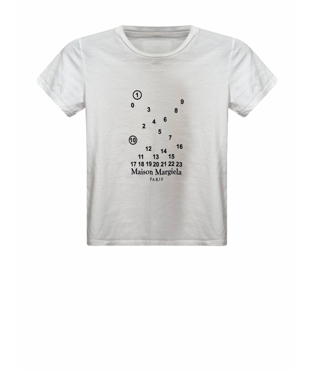MAISON MARGIELA Белая хлопковая футболка, фото 1