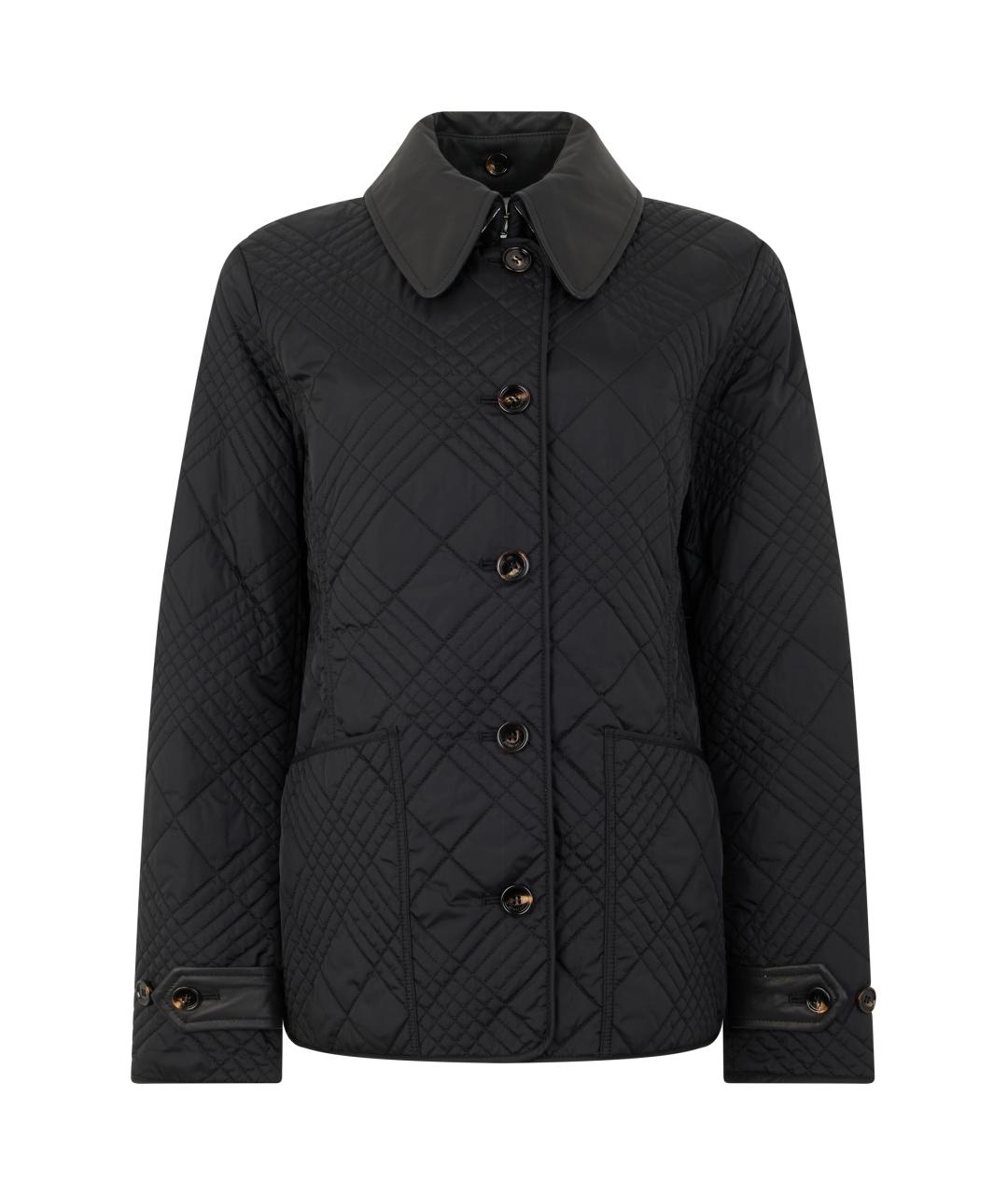 BURBERRY Черная полиамидовая куртка, фото 1
