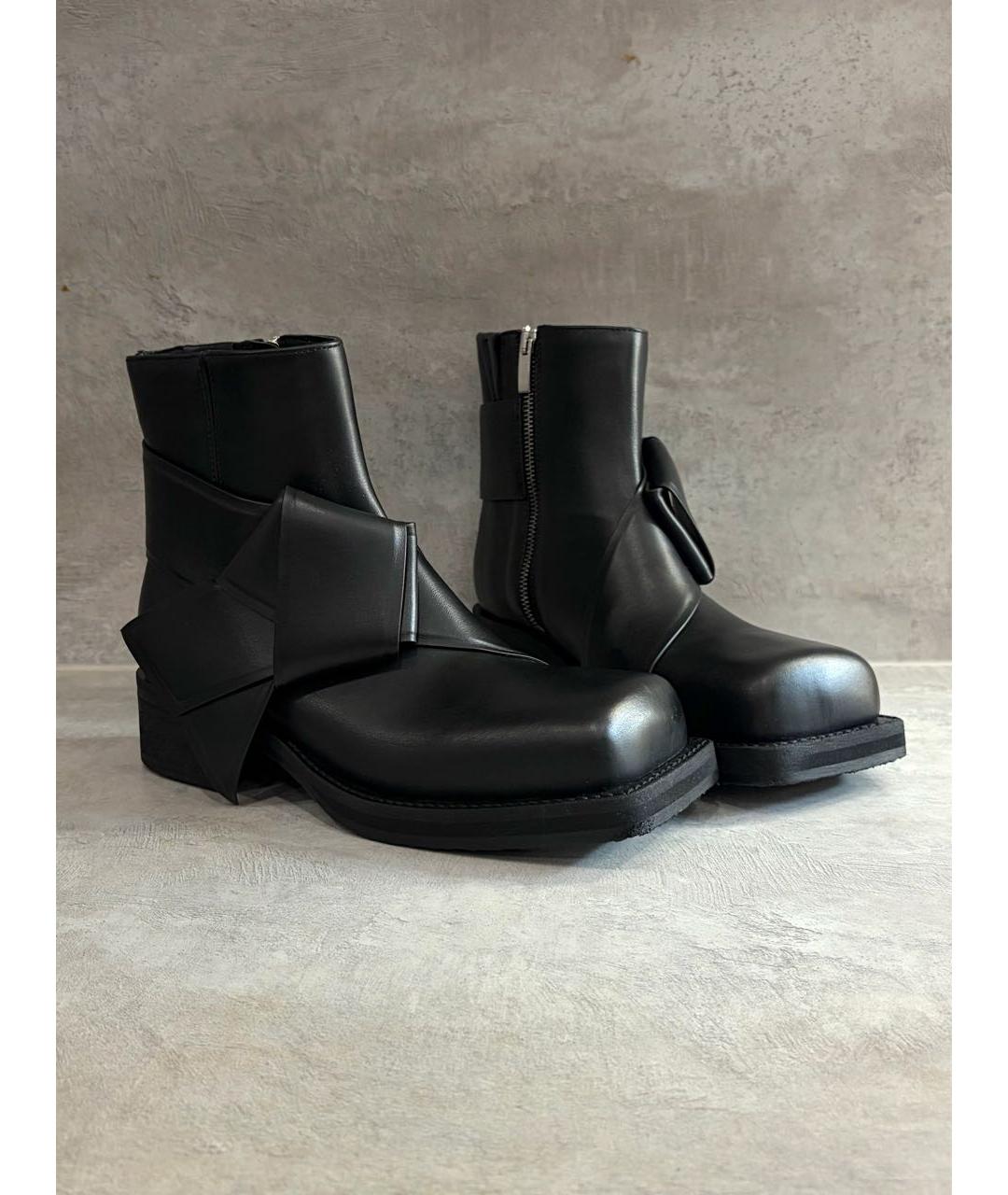ACNE STUDIOS Черные кожаные ботинки, фото 2