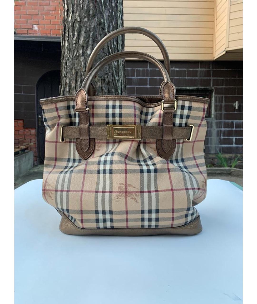 BURBERRY Бежевая сумка тоут, фото 8