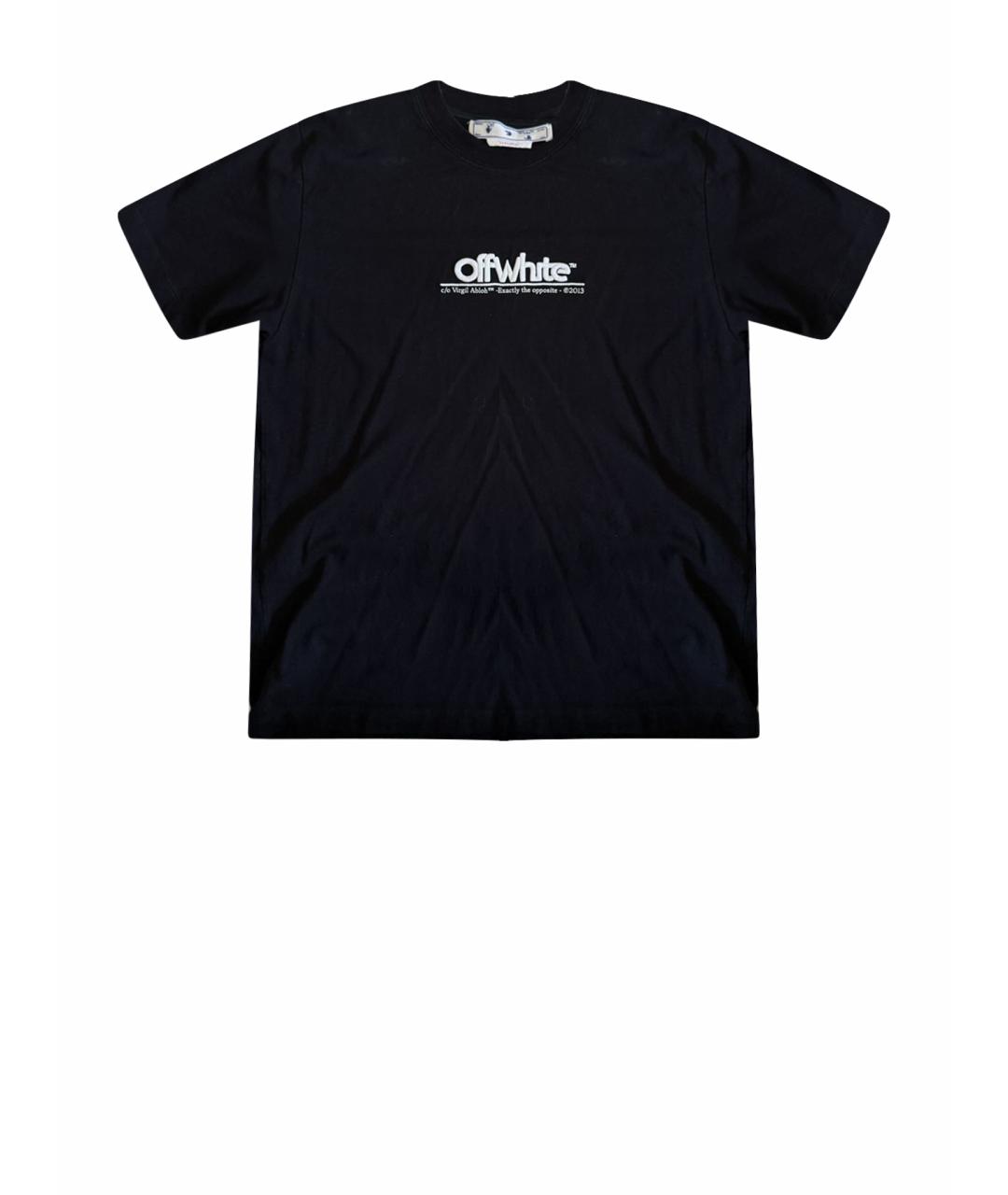 OFF-WHITE Черная хлопковая футболка, фото 1