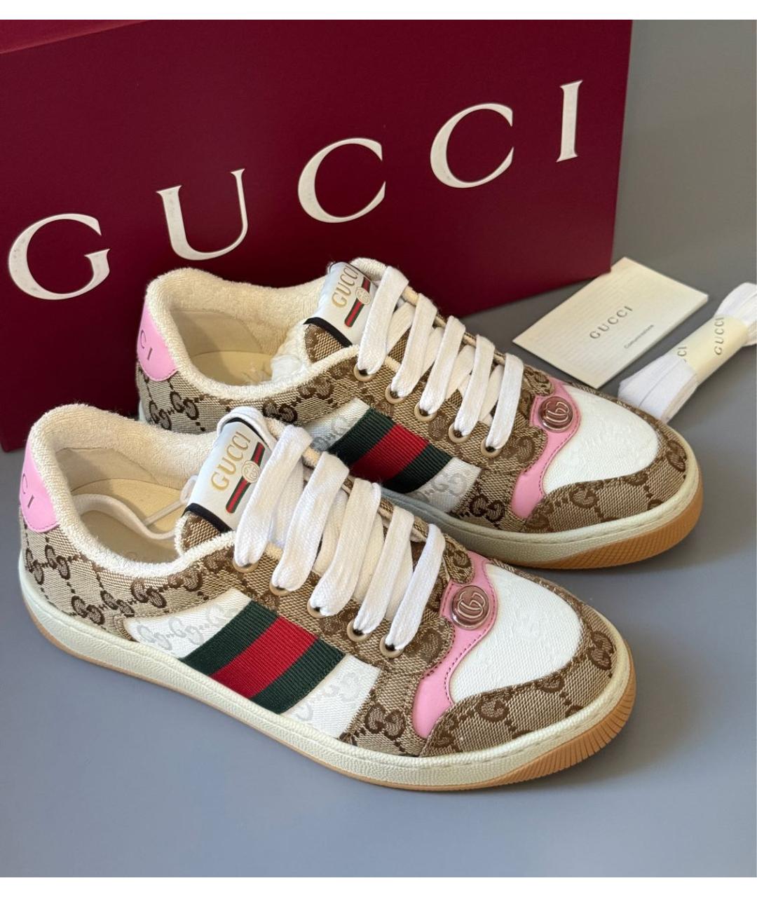 GUCCI Мульти кожаные кеды, фото 2