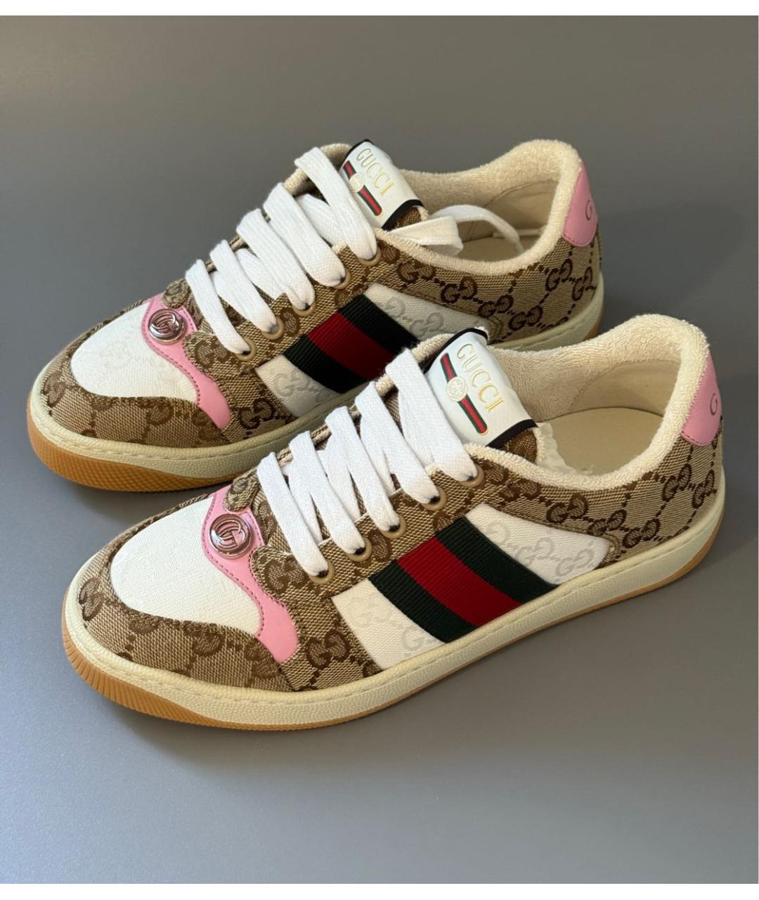 GUCCI Мульти кожаные кеды, фото 3