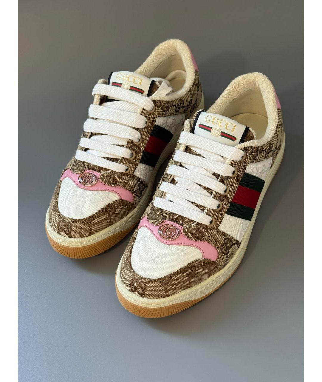 GUCCI Мульти кожаные кеды, фото 7