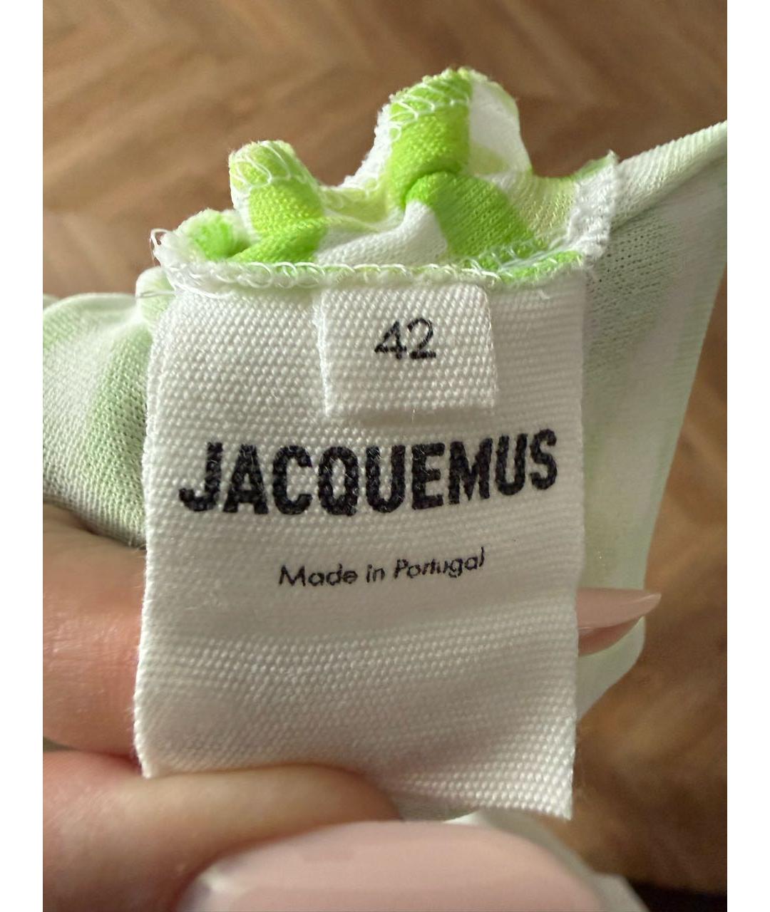 JACQUEMUS Зеленое вискозное повседневное платье, фото 3