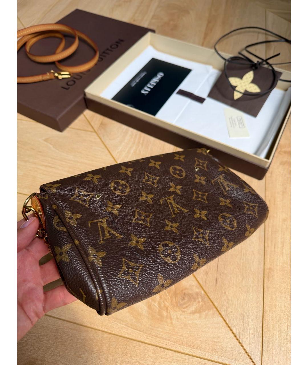 LOUIS VUITTON Коричневая канва сумка с короткими ручками, фото 2