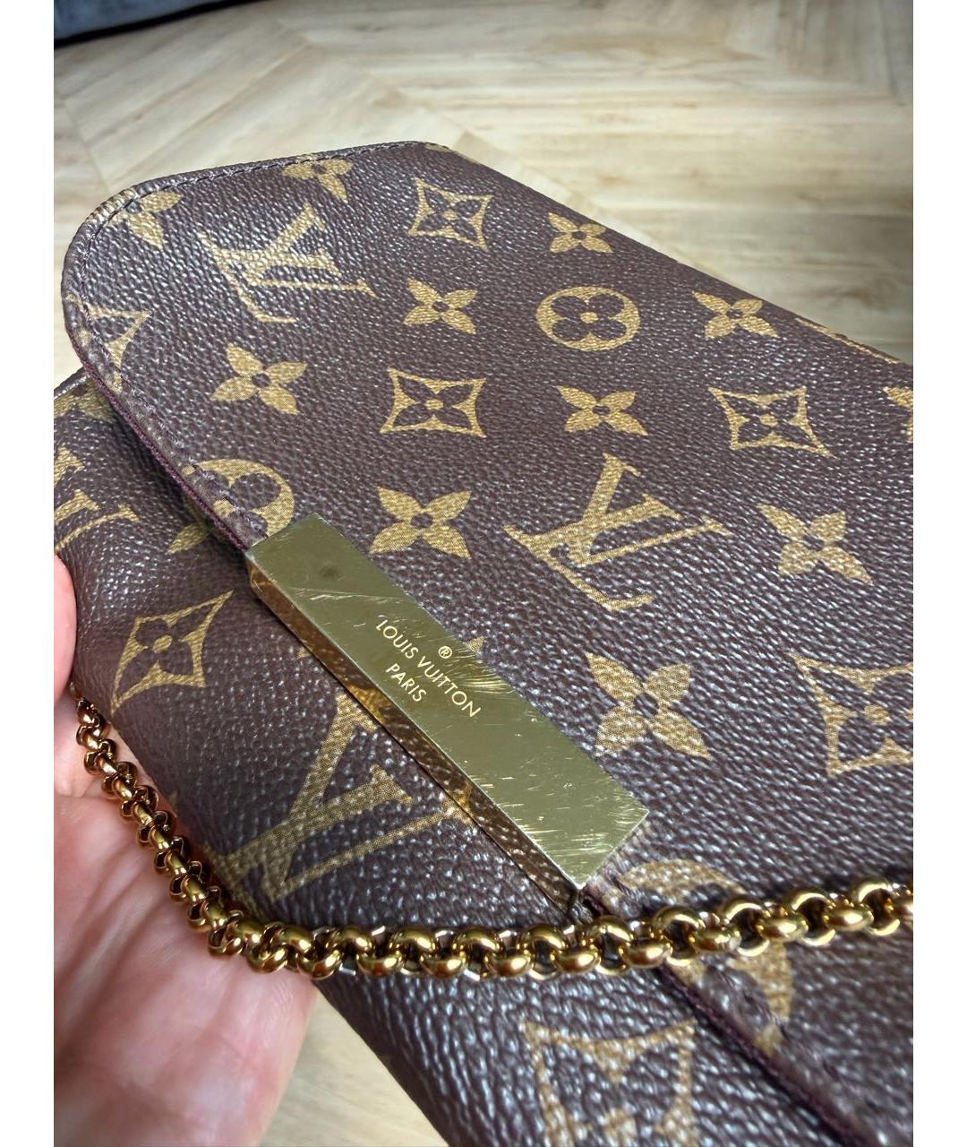 LOUIS VUITTON Коричневая канва сумка с короткими ручками, фото 5