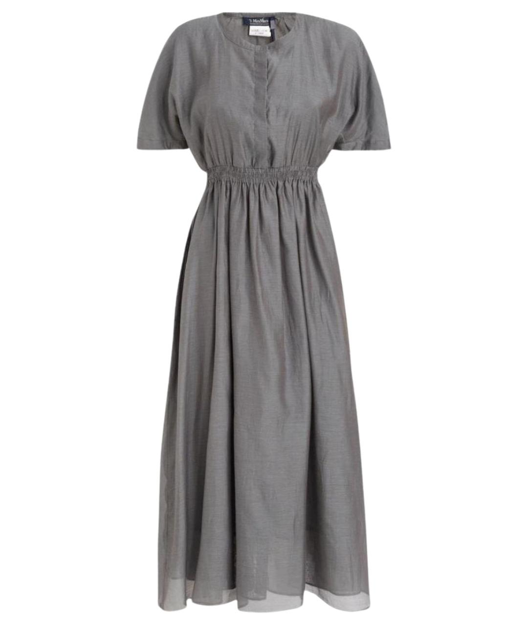 'S MAX MARA Серое хлопковое повседневное платье, фото 1