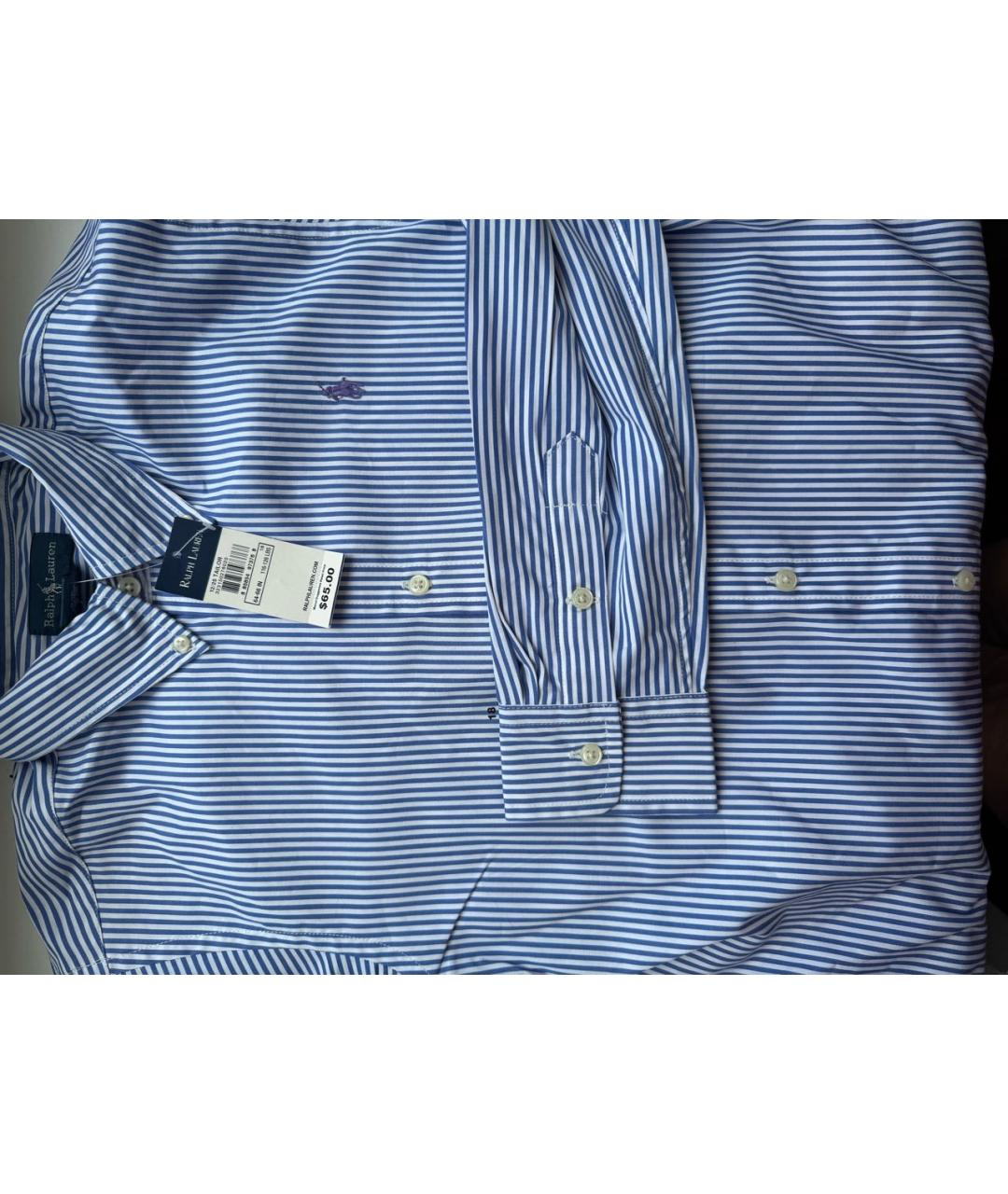 POLO RALPH LAUREN Белая хлопковая классическая рубашка, фото 4